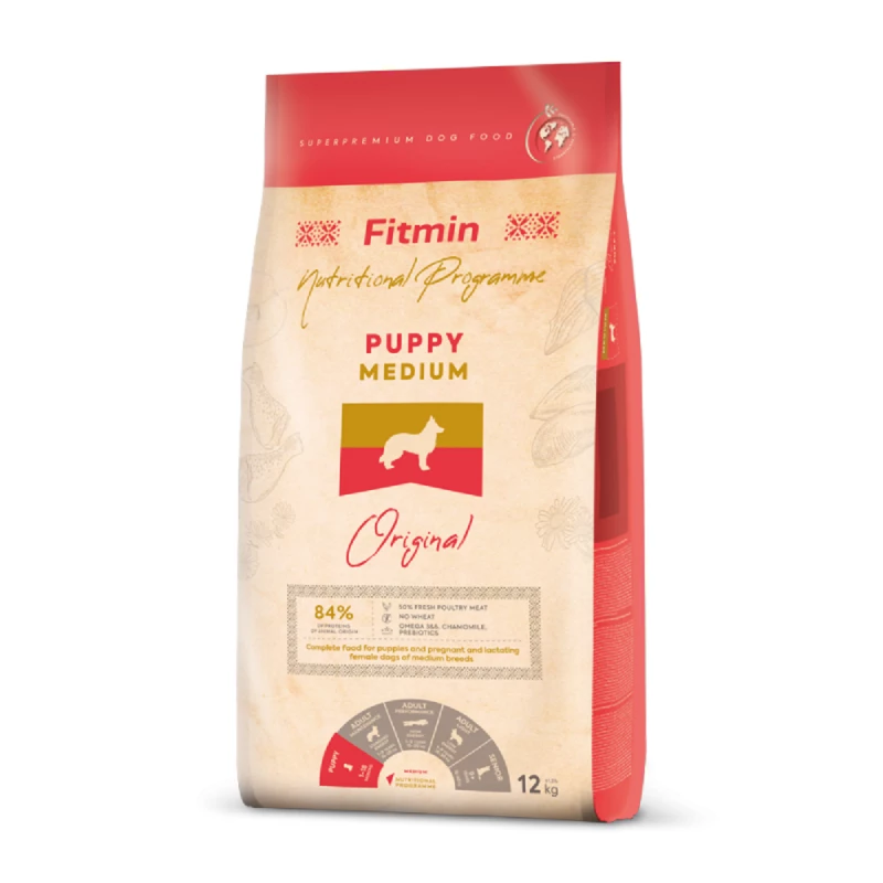 Hrana uscata Fitmin MEDIUM PUPPY, 12 kg