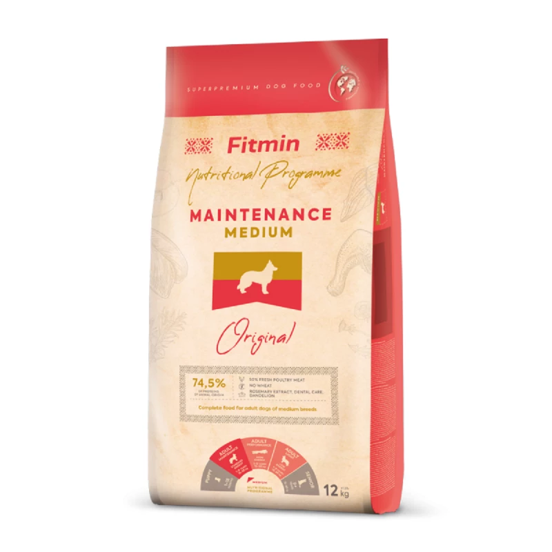 Сухой корм Fitmin medium maintenance, 12 кг