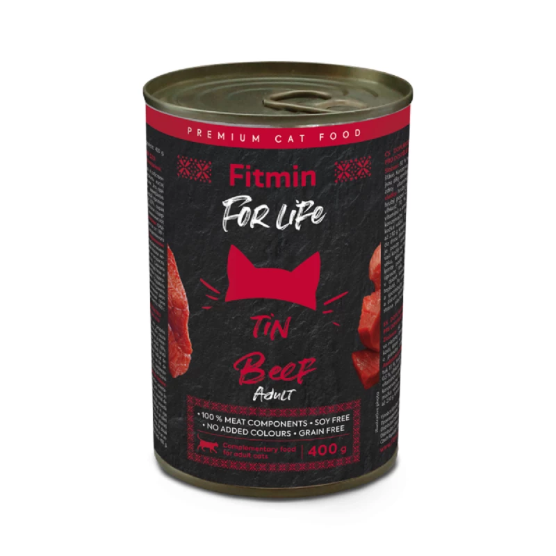 Hrana umeda Fitmin TIN CAT ADULT BEEF, 0.4 kg, 1 buc