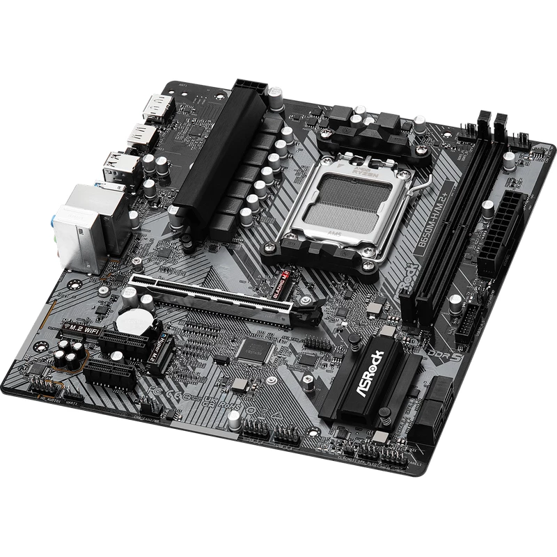 Placa de baza ASROCK MB AM5 ASRock B650M-H/M.2+mATX, AM5, DDR 5 96 Gb, Gigabit Realtek Ethernet, Realtek ALC897