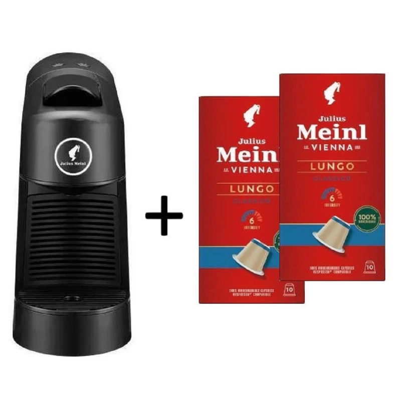 Aparat de cafea Julius Meinl INPRESSO PINTA+ CADOU CAPSULE NESPRESSO, 1400 W, 0.65 l, Negru