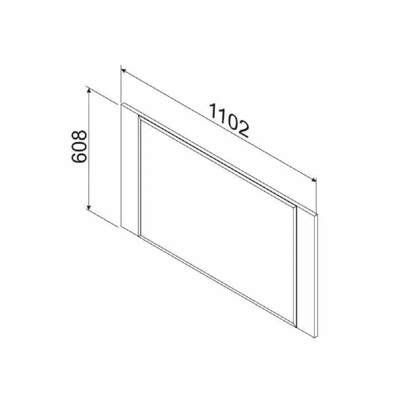 Настенное зеркало Ambianta Montreal, Белый, 60.8x110.2