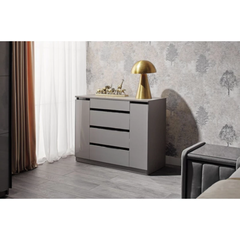 Comoda Ambianta SPACE, Gri, 110.2x48x87.3