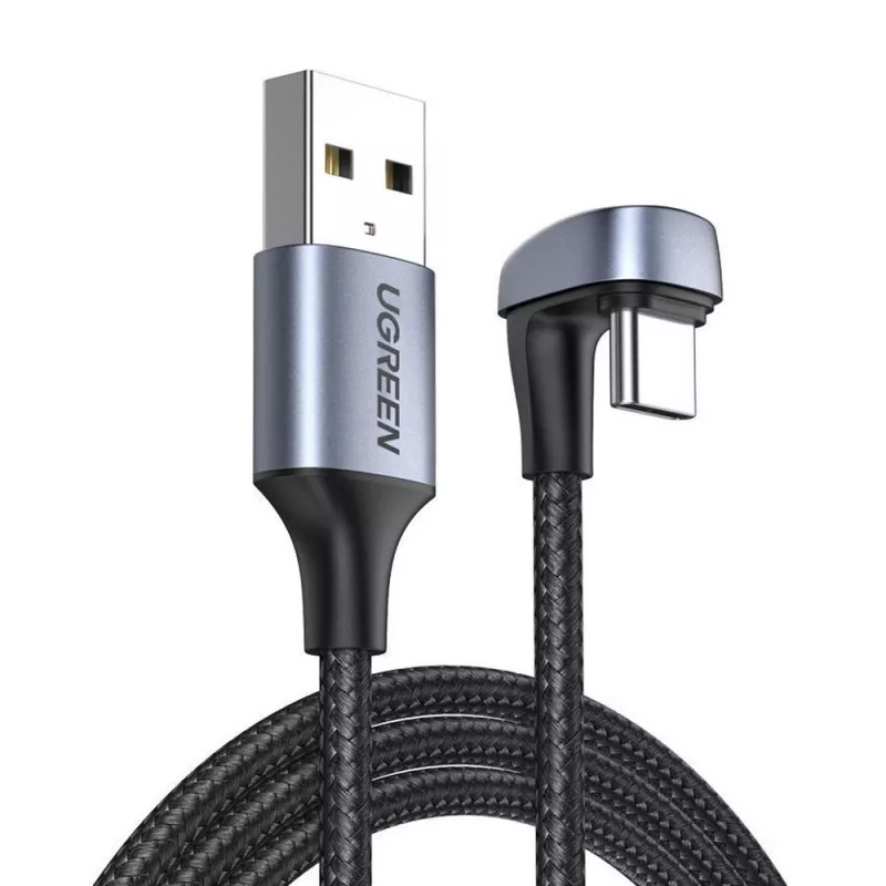 Cablu UGREEN CABLE USB TO TYPE-C 18W ALUMINUM WITH BRAIDED (2M), US311, BLACK