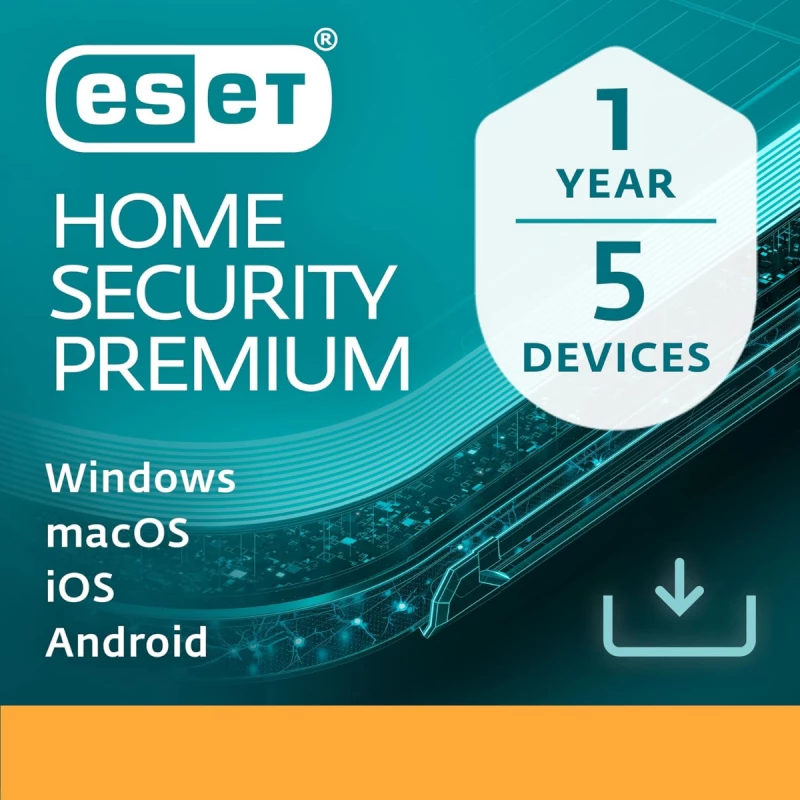 Antivirus ESET HOME SECURITY PREMIUM FOR 1 YEAR. FOR PROTECTION 5 OBJECTS