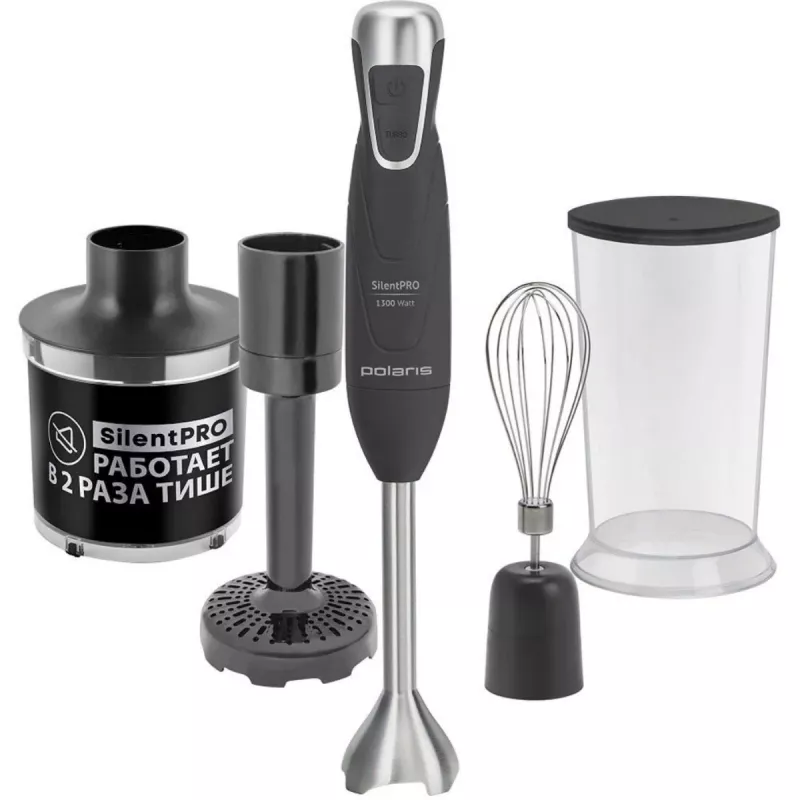 Blender POLARIS PHB 1380 SILENT, 1300 W, 0.5 l, Negru, Gri