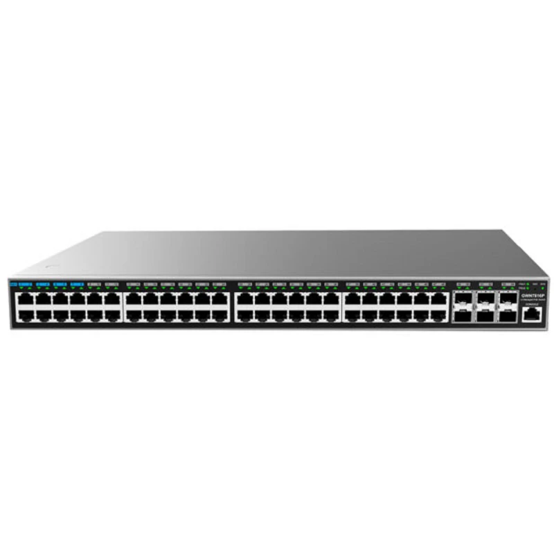 Comutator de retea Grandstream 48-PORT GIGABIT LAYER 3 MANAGED POE++ SWITCH  "GWN7816P", 48XPOE+ PORTS, 6XSFP+, STACKABLE, 740W BUDGET