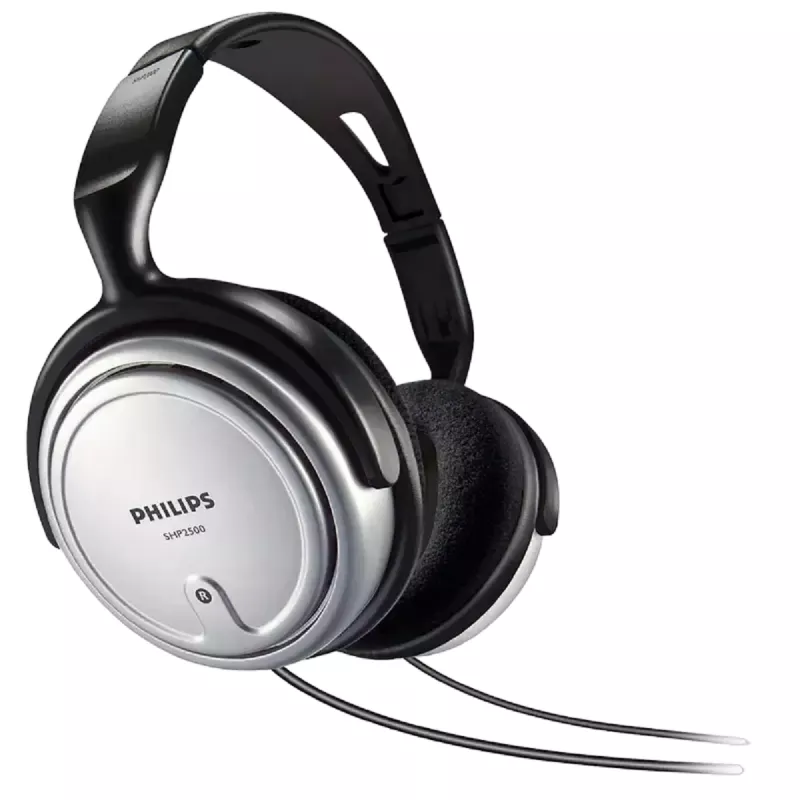 Casti cu fir PHILIPS SHP2500, SILVER/BLACK, INDOOR CORDED TV HEADPHONE