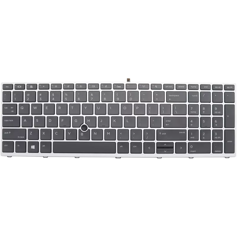 Keyboard OEM HP 650 G4 650 G5 Silver ENG/RU Black Silver frame
