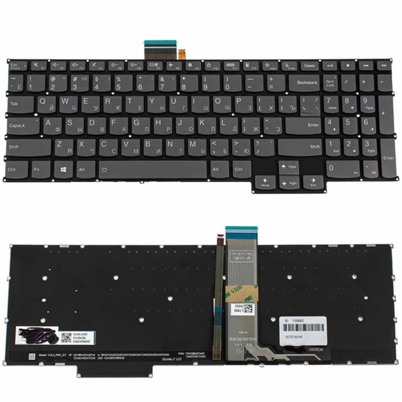 Keyboard OEM Lenovo 5 Pro 16ACH6 16ACH6H 16ITH6 16ITH6H w/o frame ENG/RU Backlight