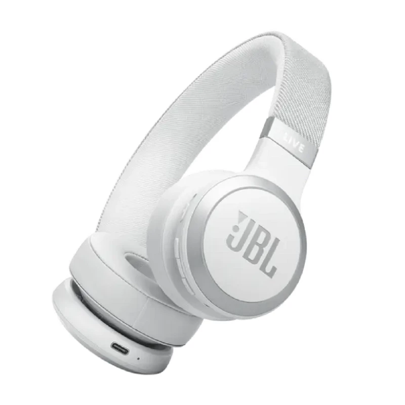 Casti cu fir si microfon JBL HEADPHONES BLUETOOTH LIVE670NC WHITE, ON-EAR, ACTIVE NOISE-CANCELLING