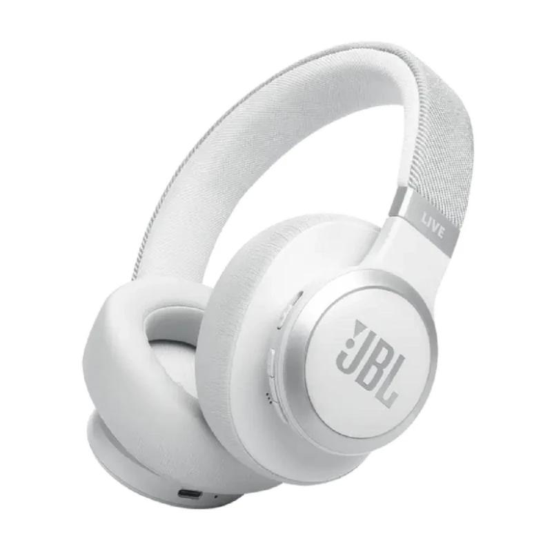 Casti cu fir si microfon JBL HEADPHONES BLUETOOTH LIVE770NC WHITE, ON-EAR, ACTIVE NOISE-CANCELLING