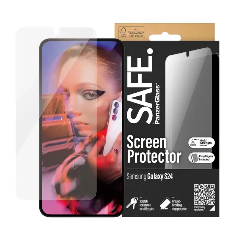 Sticla de protectie PanzerGlass SAFE. SAMSUNG S24 | ULTRA-WIDE FIT, TEMPERED GLASS, TRANSPARENT