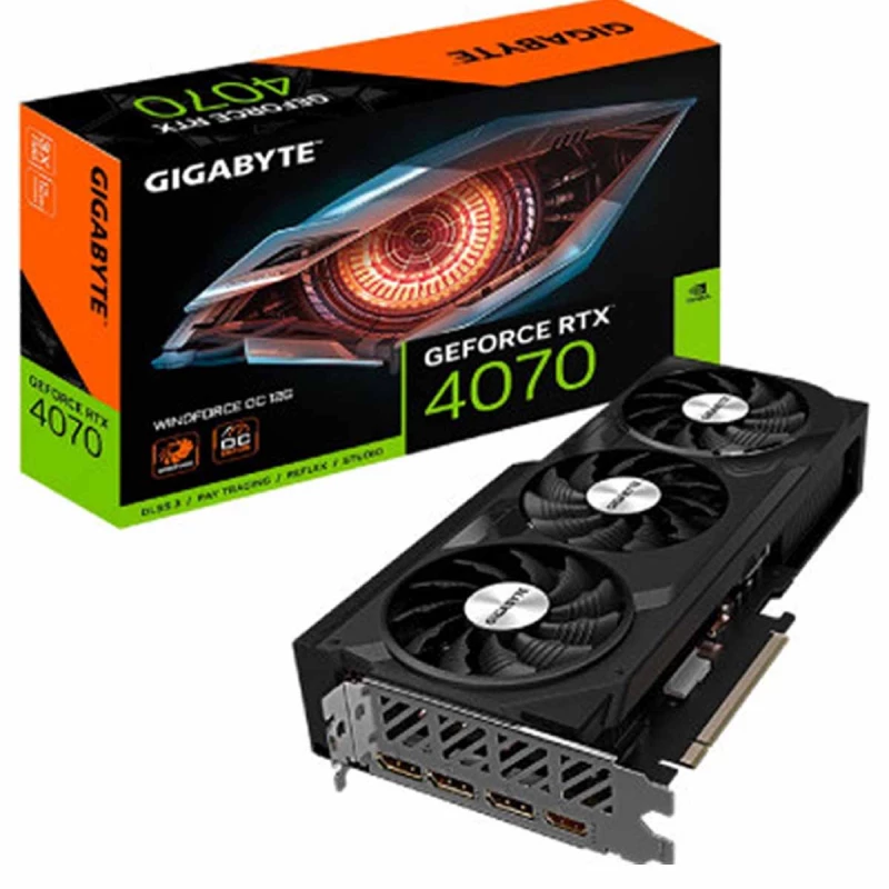 Placa video GIGABYTE VGA RTX4070 Super 12GB GDDR6X WindForce OC (GV-N407SWF3OC-12GD)