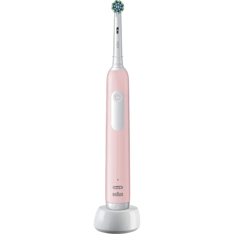 Periuta de dinti electrica Oral-B ELECTRIC TOOTHBRUSH BRAUN D305.513.3 PRO SERIES 1 PINK CROSS ACTION, 48000 puls/min, Timer, Roz, Alb