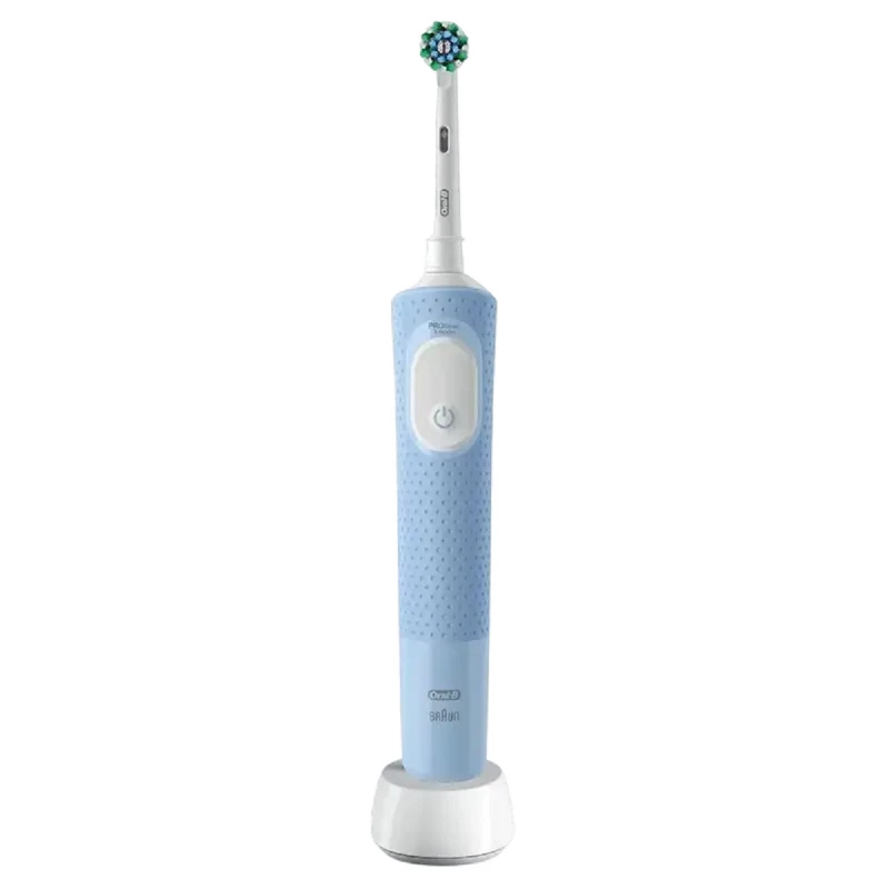 Periuta de dinti electrica Oral-B Electric Toothbrush Braun Vitality Pro Protect X Clean Vapor Blue, 7600 RPM, Timer, Albastru deschis, Alb