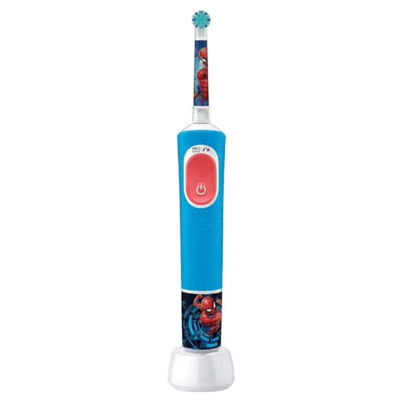 Электрическая зубная щетка Oral-B Electric Toothbrush D103,413.2K Vitality PRO Kids 3+Spiderman, 7600 об/мин, Таймер, Голубой с рисунком