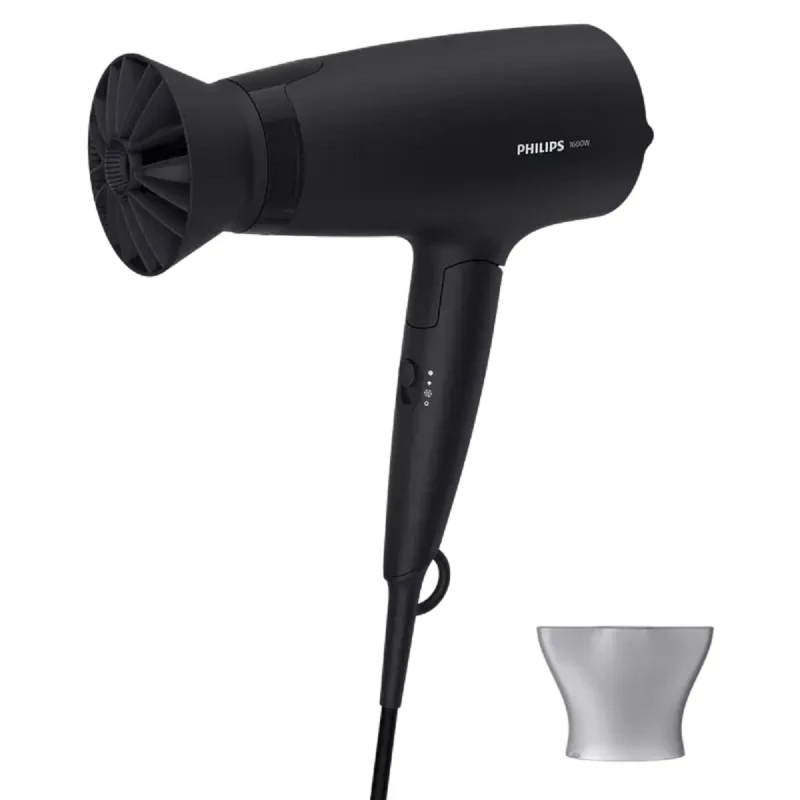 Uscator de par PHILIPS HD308/10, 1600 W, 3 viteze, Negru