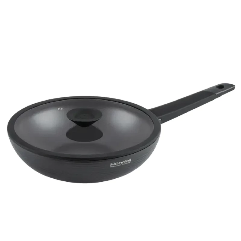Tigaie cu capac Rondell FRYPAN WOK RDA-1489, 28 cm, Negru