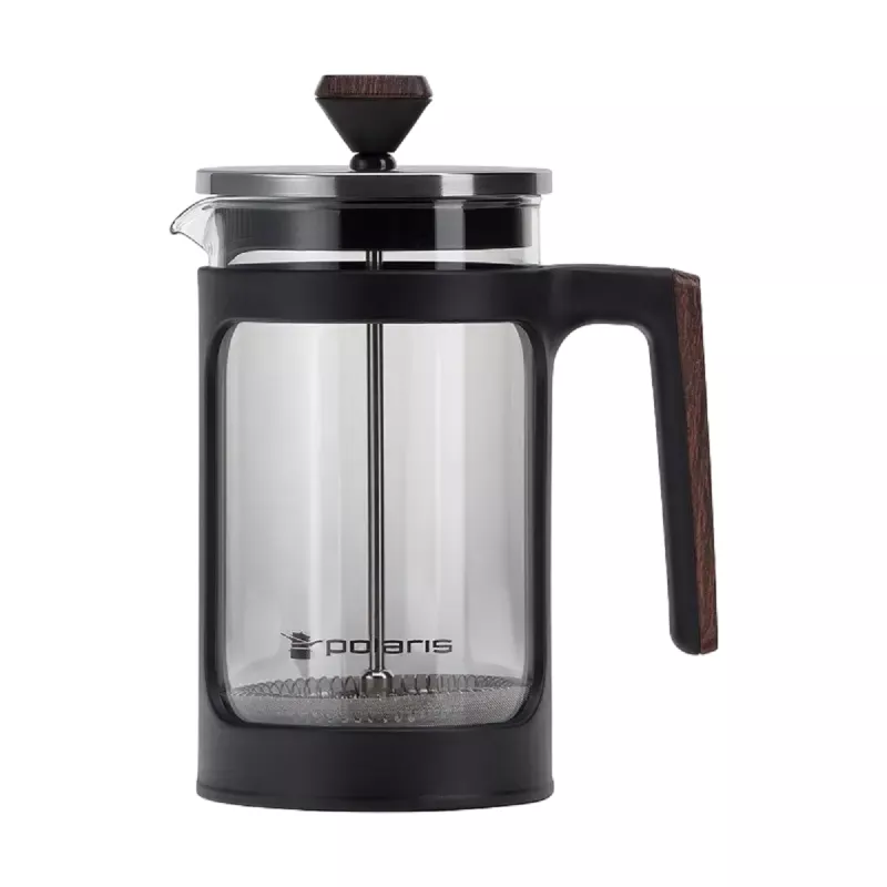 French-press POLARIS COFFEE TEA MAKER ALBERO-1000FP, 1 l, Sticla, Plastic, Negru
