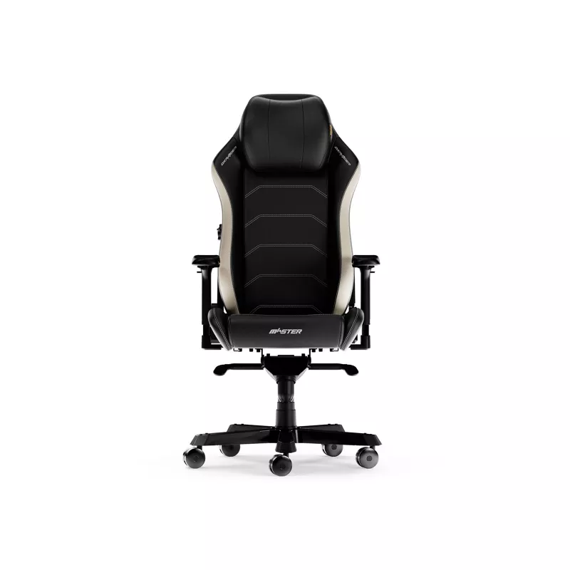 Fotoliu Gaming DXRacer MASTER-23-XL-NW-X1, BLACK/WHITE, Premium PU Microfiber Leather, Tilt lock, Recline 90°-135°, 4D Armrests, Integrated Backrest, Headrest cushion, Aluminium wheelba