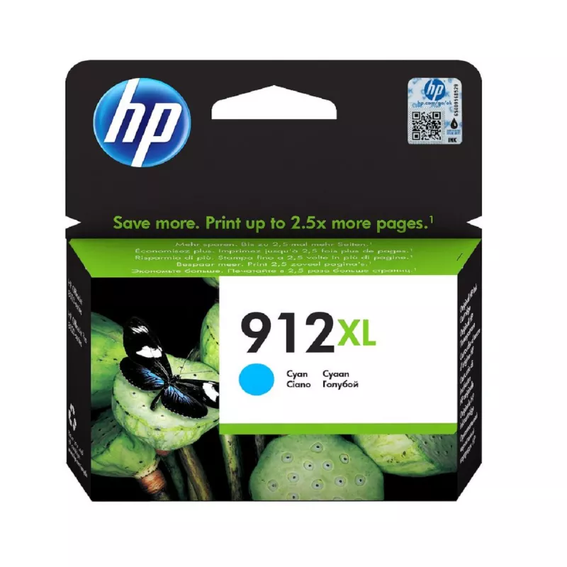 Cartus cerneala HP 912XL (3YL81AE) CYAN INK CARTRIDGE;, (for HP OfficeJet Pro 8010 series, 8012 Pro Aio, 8013 Pro Aio, 8014 Pro Aio, 8015 Pro Aio, 8020 Pro series, 8022 Pro Aio, 8023 Pro Aio, 8024 Pro Aio, 8025 Pro Aio)