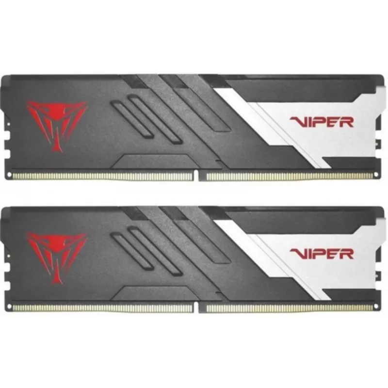 RAM VIPER (by Patriot) 32GB (Kit of 2x16GB) DDR5-6600 VENOM DDR5 (Dual Channel Kit), PC5-52800, CL34, 1.4V, Aluminum heat spreader with unique design, XMP 3.0 Overclocking Support, On-Die ECC, Thermal sensor, Matte Black with Red Viper logo