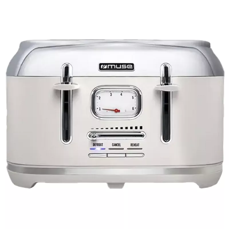 Prajitor de pâine MUSE MS-131SC, 1800 W, Inox, Alb