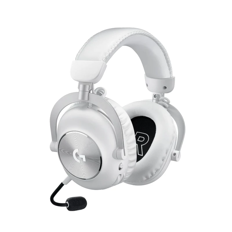 Gaming Casti LOGITECH Wireless Headset Logitech G Pro X, 50mm driver, Neodymium magnet, 20-20kHz, 38 Ohm, 87.8dB, 345g, 50h, AI NR, Det.Mic, 3.5mm+2.4Ghz+BT, White.