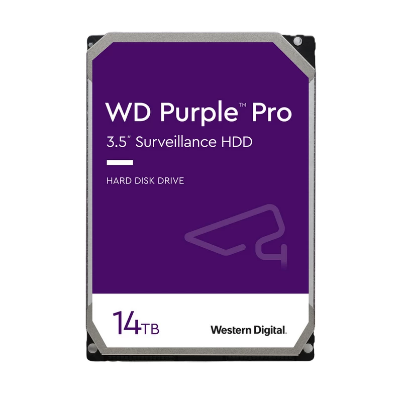 HDD WD 3.5" HDD 14.0TB-SATA-512MB WESTERN DIGITAL "PURPLE PRO (142PURP)", SURVEILLANCE, CMR
