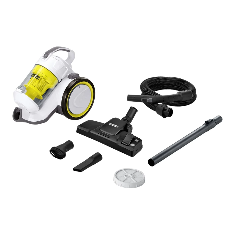 Aspirator KARCHER VC 3 ERP KAP, 1100 W, 0.9 l, Alb, Negru