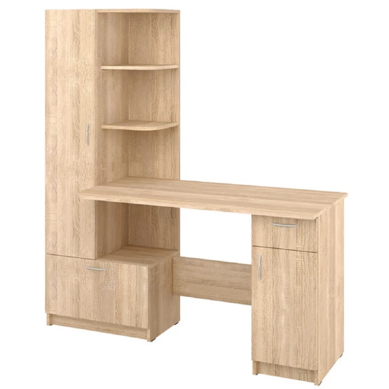 Masa de birou PEHOTIN ŞANSĂ, Stejar Sonoma, 164.5x150x60