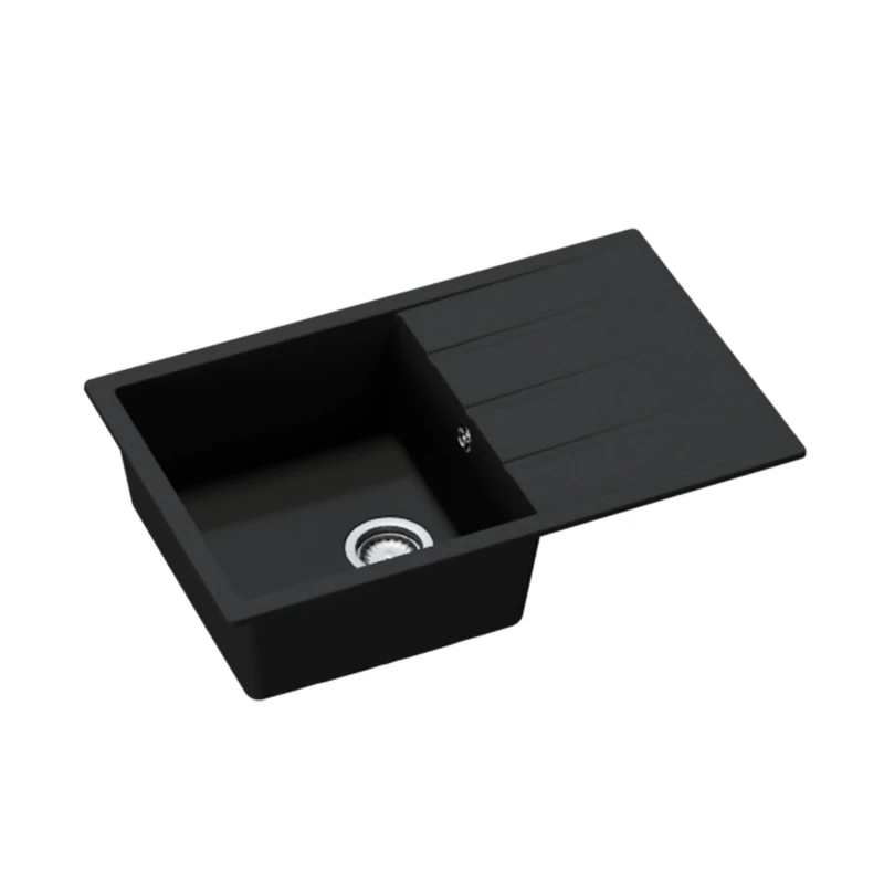 Chiuveta Sandonna PAULLINA 790, Quart, Negru metalic, 79 x 50