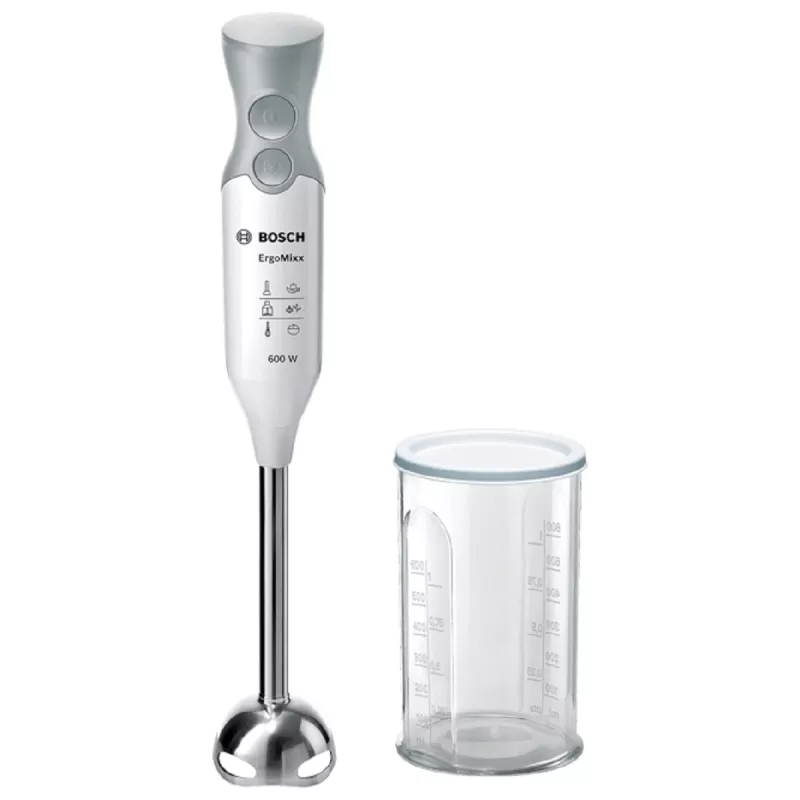 Блендер BOSCH MSM66110, 600 Вт, 0.6 л, Белый, Серый