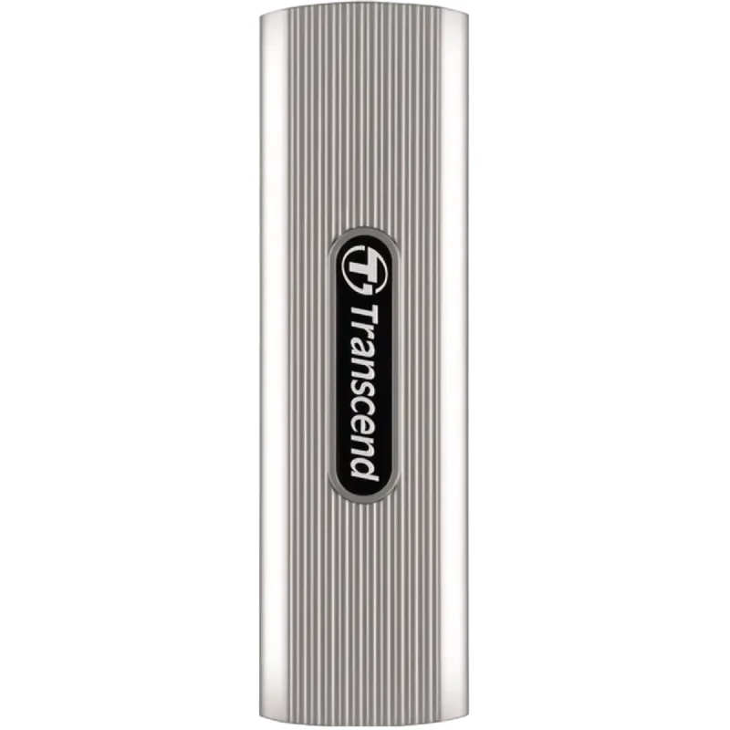 Жёсткий диск внешний TRANSCEND 1.0TB Portable SSD ESD320A Silver, USB-A 3.1 10Gbps, Metallic Capless/Slider (68.2x19.7x9.5 mm, 26g, R/W:1050/950 MB/s, 3D-NAND flash)