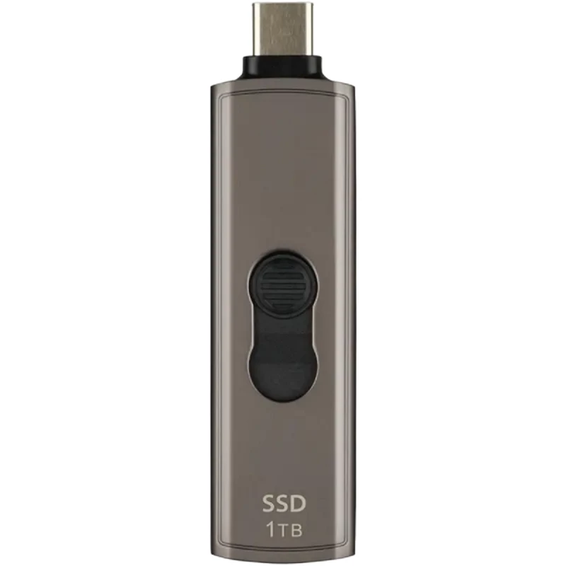 Жёсткий диск внешний TRANSCEND 1.0TB Portable SSD ESD330C Brown, USB-C 3.1 10Gbps, Metallic Capless/Slider (64.1x19.7x9.5 mm, 23g, R/W:1050/950 MB/s, 3D-NAND flash)
