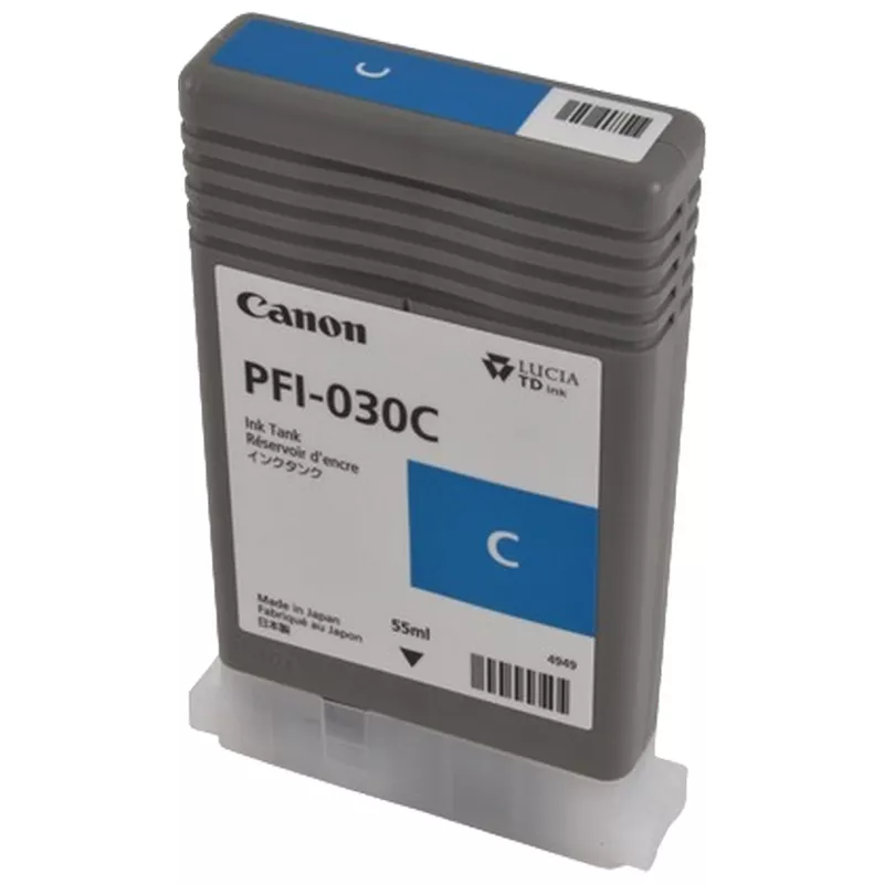 Cartus cerneala CANON INK CARTRIDGE PFI-030 CYAN, Cartridge for plotters iPF TM-240/ TM-340, 55ml