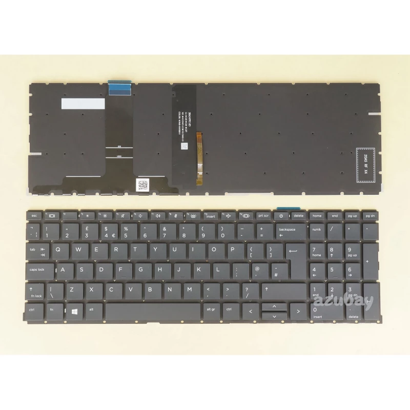 Клавиатура HP ProBook 450 G8 455 G8 455R G8 650 G8, w/Backlit w/o frame "ENTER"-small ENG/RU Black Original