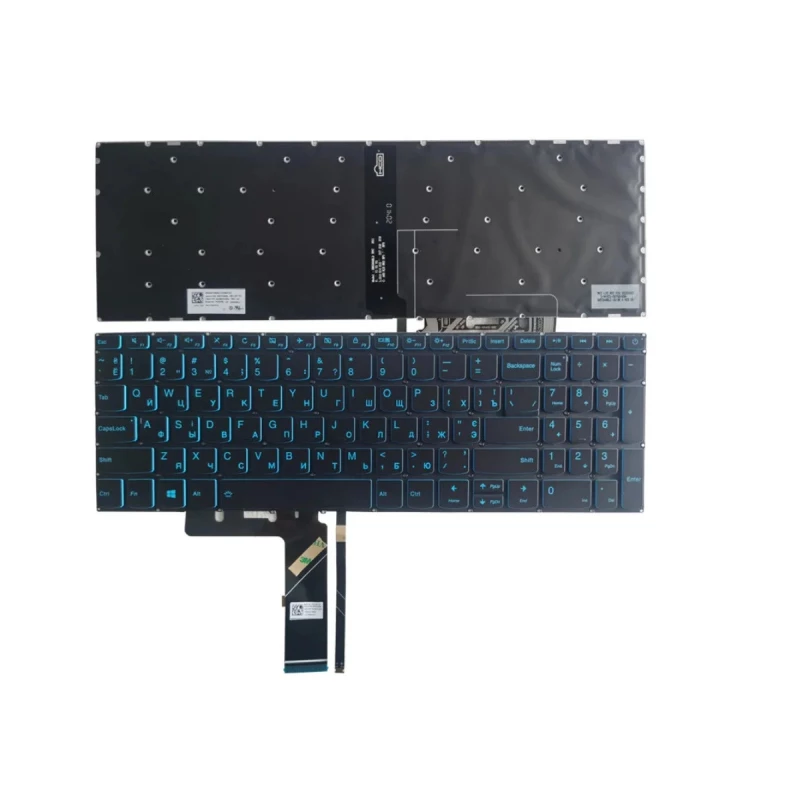 Keyboard LENOVO IDEAPAD L340-15 L340-17 SERIES, w/o frame "ENTER" w/Backlit Blue ENG/RU Black Original
