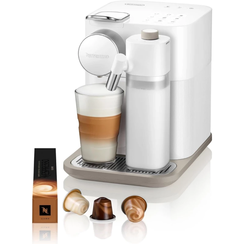 Кофемашина Delonghi Nespresso EN640.W Gran Lattissima, 1400Вт, 1.3л, Белый