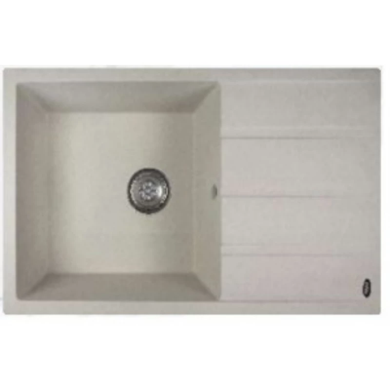 Chiuveta TORNADO MELISSA SNOW, Granit, Alb, 80x50