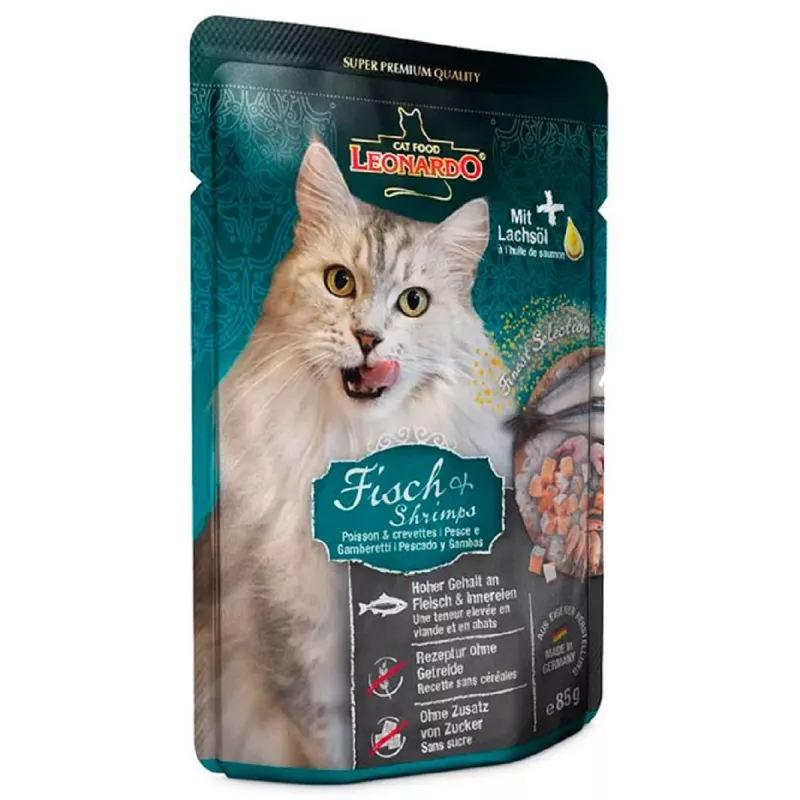 Hrana umeda LEONARDO FISH MENU, 0.085 kg, 16 buc