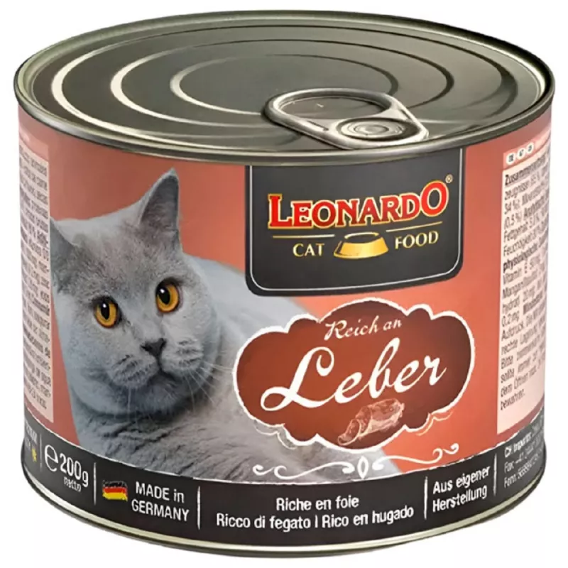 Hrana umeda LEONARDO LIVER, 0.2 kg, 6 buc