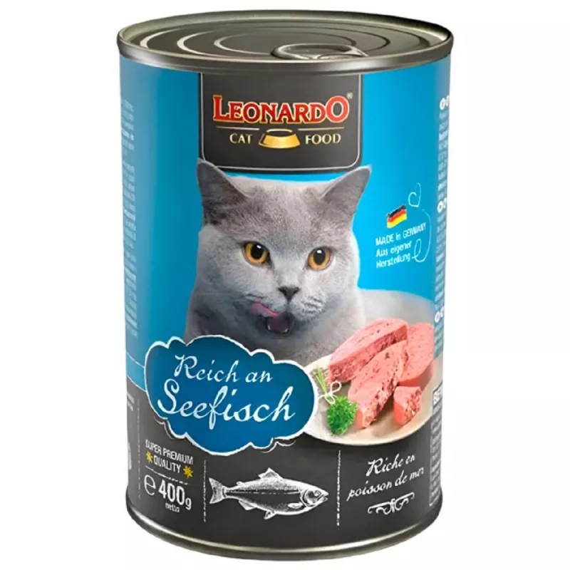 Hrana umeda LEONARDO OCEANFISH, 0.4 kg, 6 buc