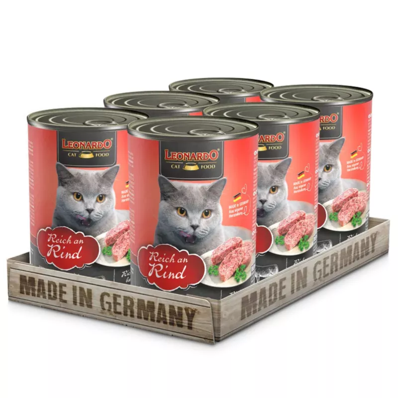 Hrana umeda LEONARDO BEEF, 0.4 kg, 6 buc