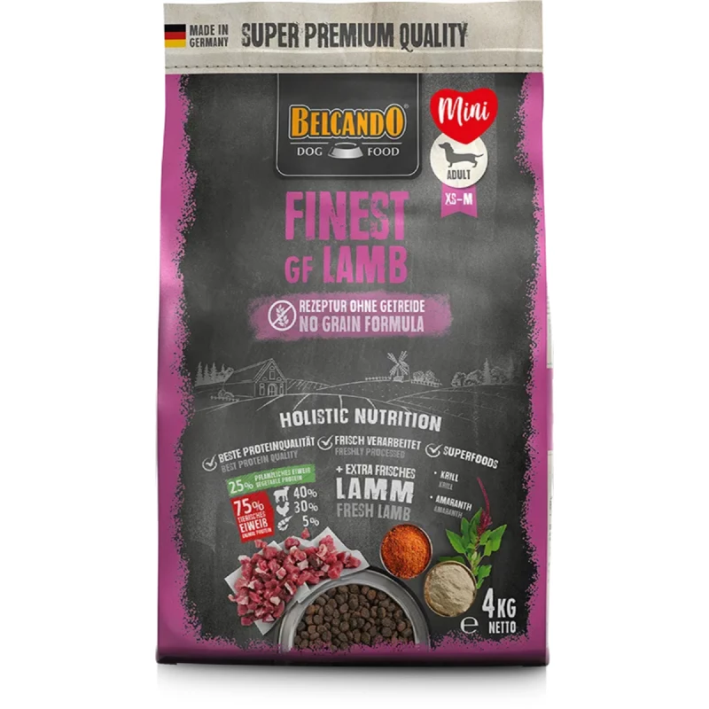 Hrana uscata BELCANDO FINEST GF LAMB, 4 kg