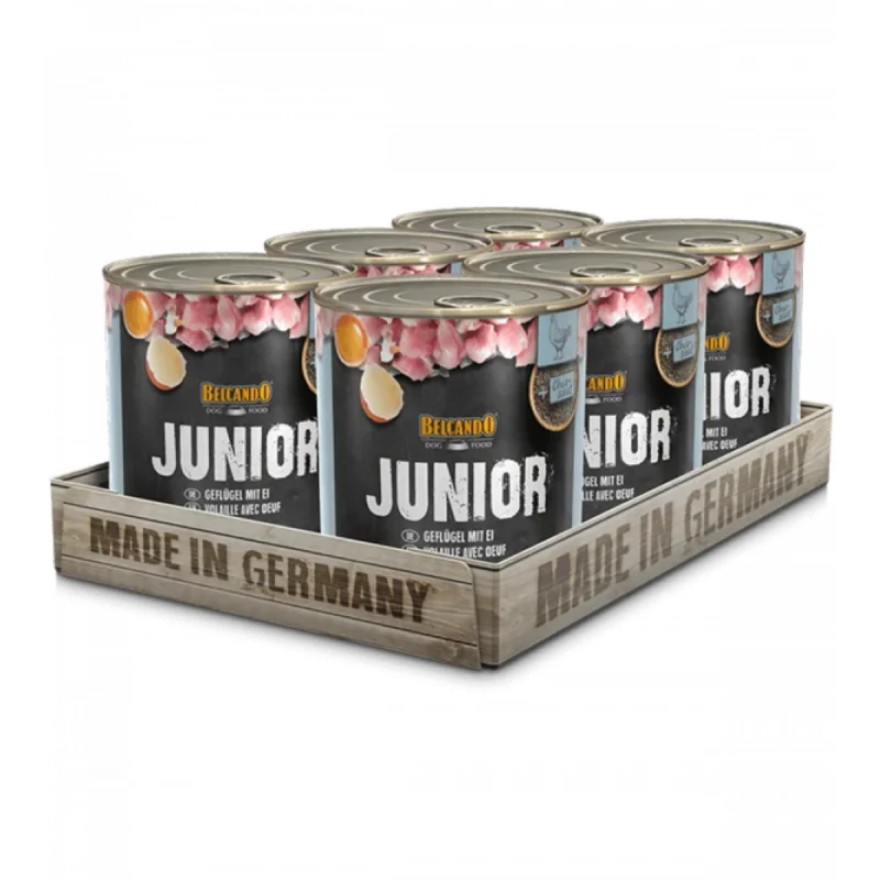 Hrana umeda BELCANDO JUNIOR POULTRY, 0.8 kg, 6 buc