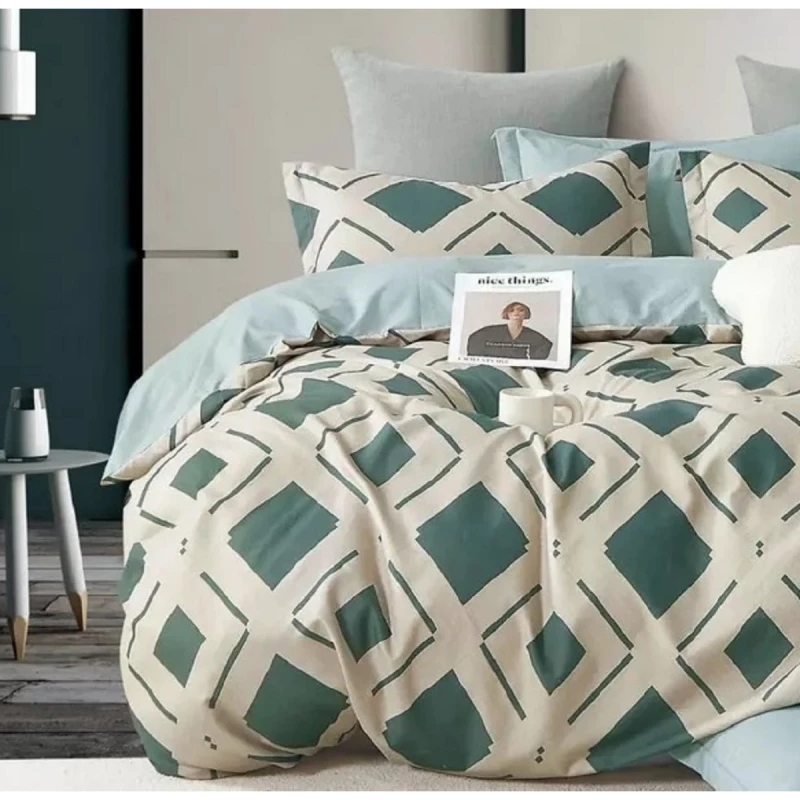 Lenjerie de pat CTEXTIL GROUP 
 2.2 DESIGN111, 2 persoane Euro, Satin, Multicolor