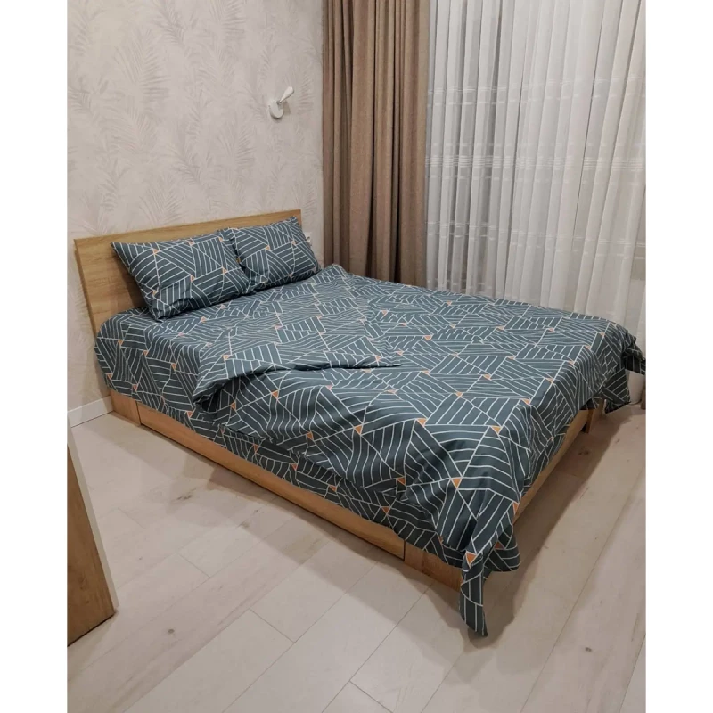 Постельное белье (комплект) CTEXTIL GROUP 
 2.2 design 116, Двуспальный Евро, Бязь люкс, Черный