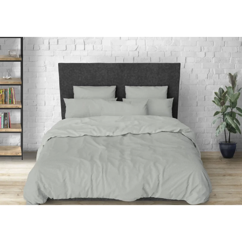 Lenjerie de pat CTEXTIL GROUP 
 2.2 DESIGN115, 2 persoane Euro, Calico lux, Gri